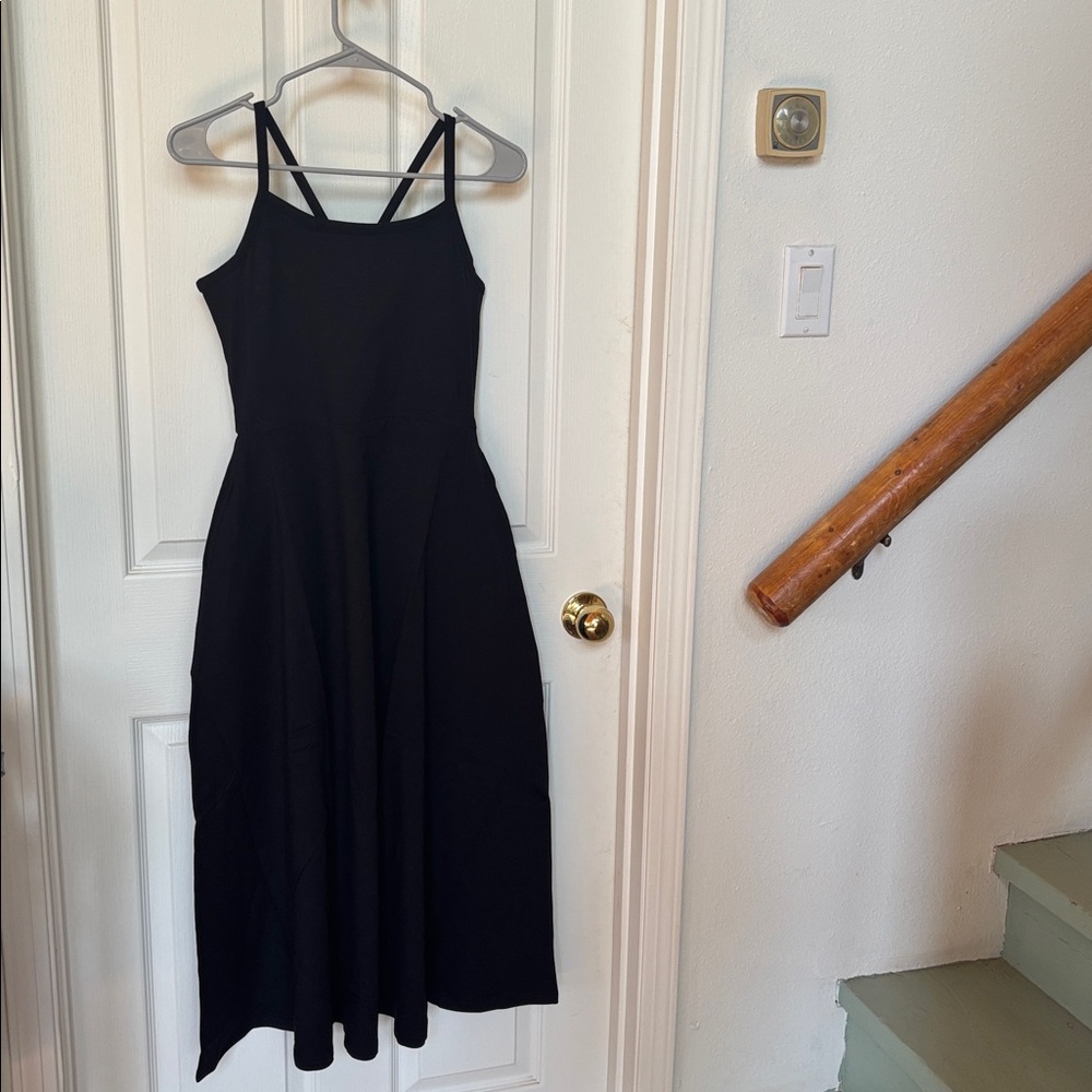 NWT Pact fit and flare black dress